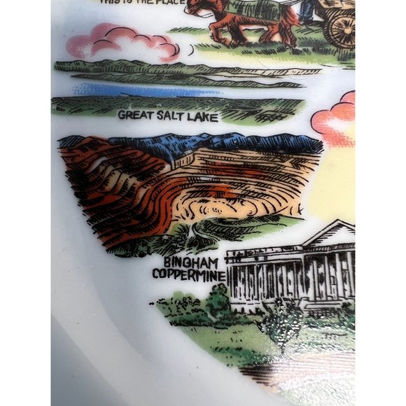 Norcrest Utah Gold Edged State Plate  11" Diameter White, Gold   China - Picture 11 of 16